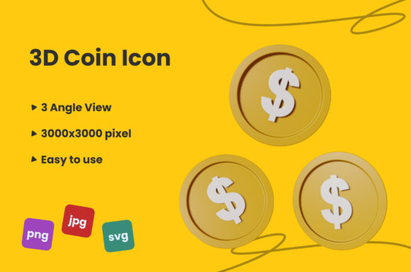 3D Coin Icon