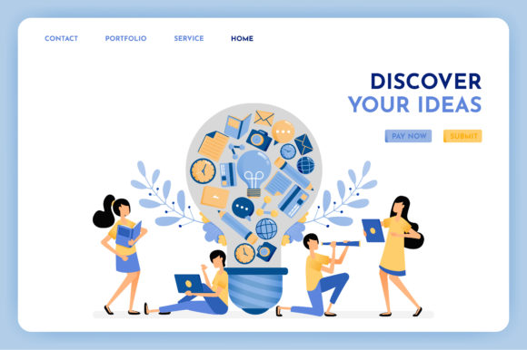 3d Symbol of Metaphor of Discovery Idea