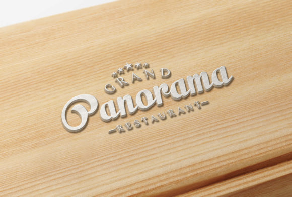 3D Wooden Logo Mockup