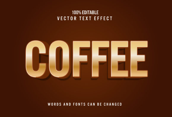 Coffee 3D Editable Text Effect