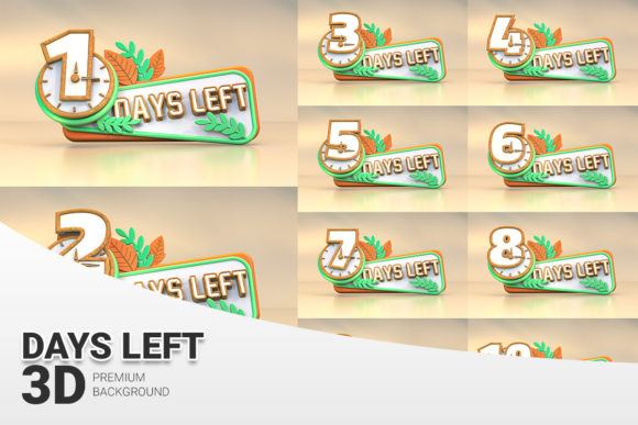 Days Left 3d Rendering Background