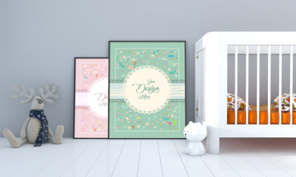 Elevate Your Portfolio with a 3D Rendering Illustration of a Modern Minimalist Kids Bedroom