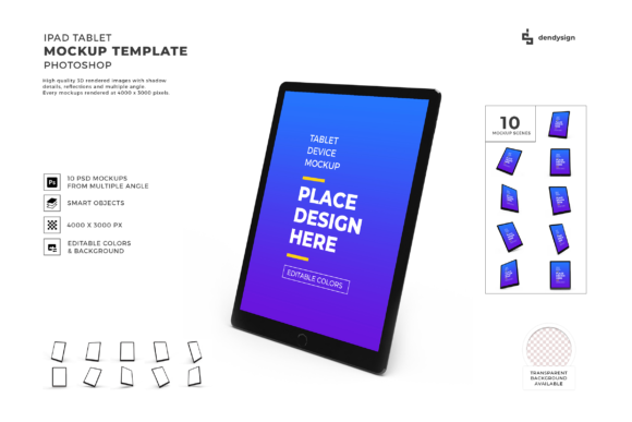 IPad Tablet Device 3D Mockup Bundle
