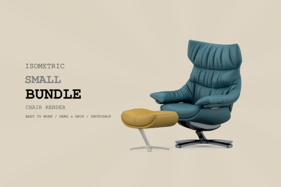 Isometric Armchair 3D Rendering Pack 158