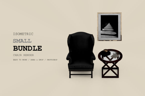 Isometric Armchair 3D Rendering Pack 167