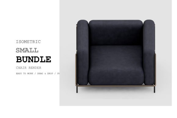 Isometric Armchair 3D Rendering Pack 170
