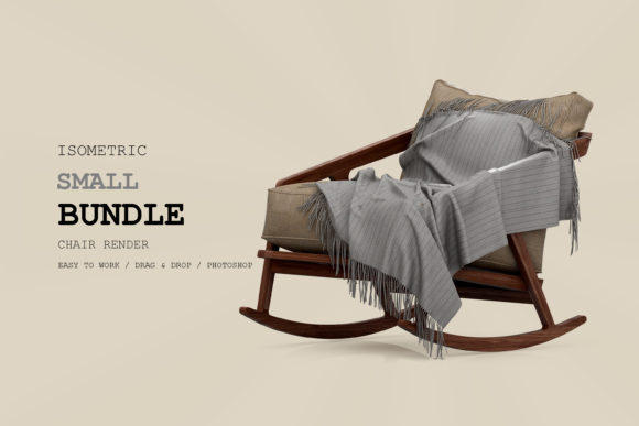 Isometric Armchair 3D Rendering Pack 174