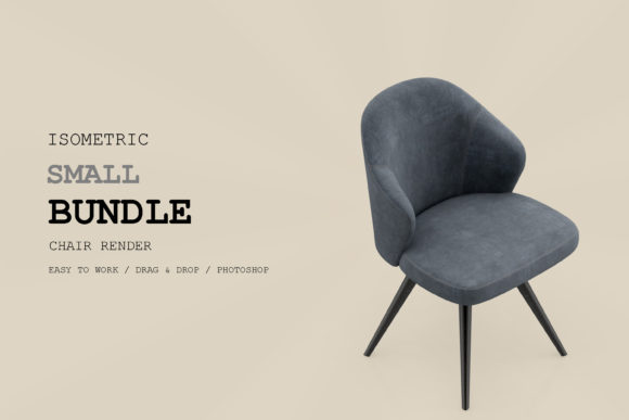 Isometric Chair 3D Render Pack 233: A Versatile Asset for Modern Design Projects