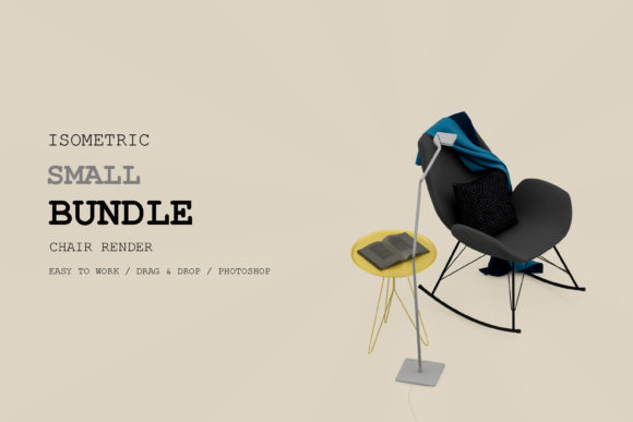 Isometric Chair 3D Render Pack 301