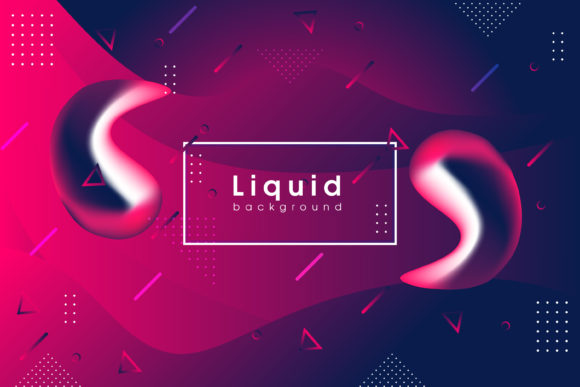 Liquid Background with 3D Fluid Shape