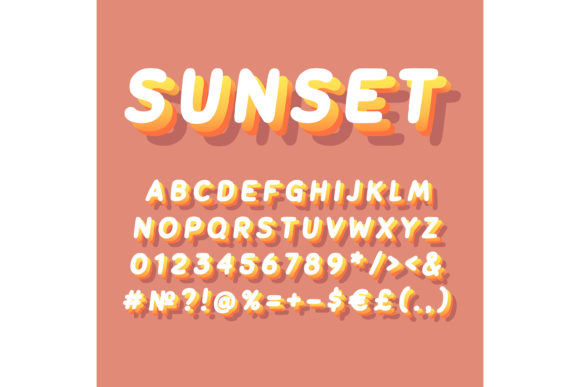 Reviving the Past: A Comprehensive Guide to the Sunset Vintage 3D Vector Alphabet Set
