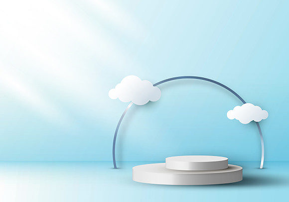 The Strategic Advantage of Using a 3D Pedestal Mockup with Blue Sky in Modern Design Workflows