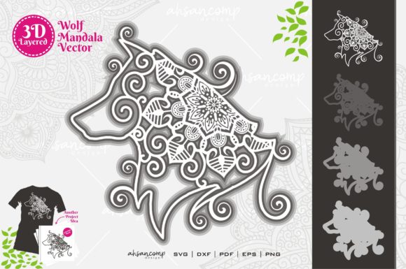 Wolf Mandala Vector 3D Layered 1: A Strategic Asset for Modern Digital Creators